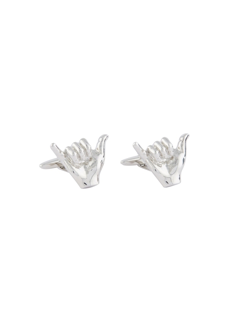 

shaze Silver-Toned Quirky Cufflinks