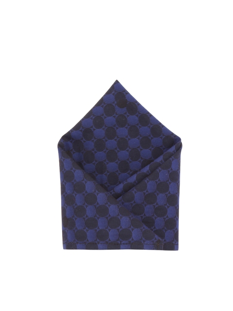 

Blacksmith Men Navy Blue Self Design Pocket Square