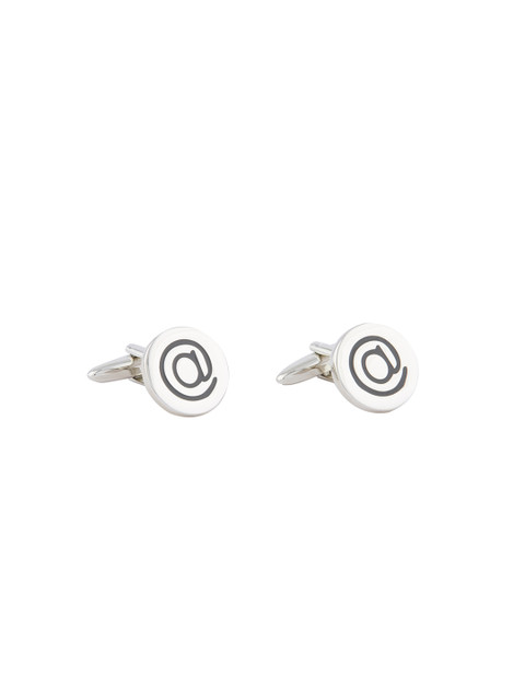 

shaze Silver-Toned Quirky Cufflinks