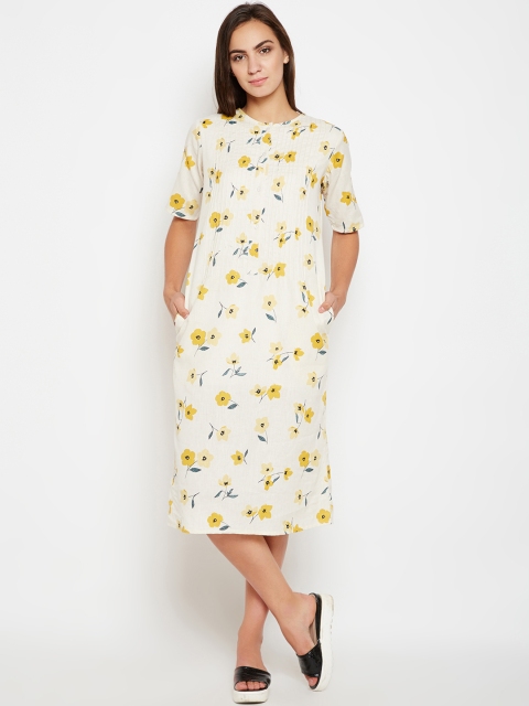 

Nun Women Off-White Printed A-Line Dress