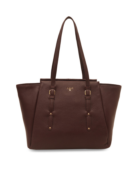 

Da Milano Purple Solid Leather Shoulder Bag