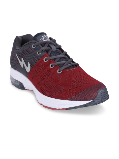 

Campus Men Futura Grey & Rust Red Running Shoes