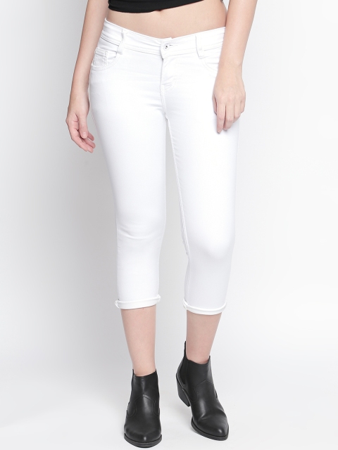 

High Star Women White Slim Fit Mid-Rise Clean Look Stretchable Jeans