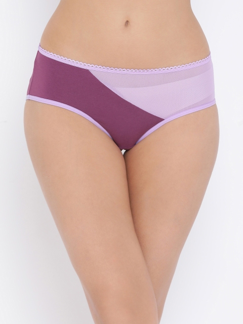 

Clovia Women Purple Solid Hipster Brief PN2892P15XL