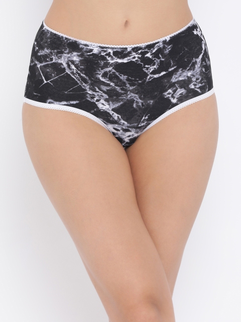 

Clovia Women Black Printed Hipster Brief PN2976P13XL