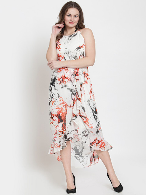 

Latin Quarters Women Off-White Printed Maxi Dress