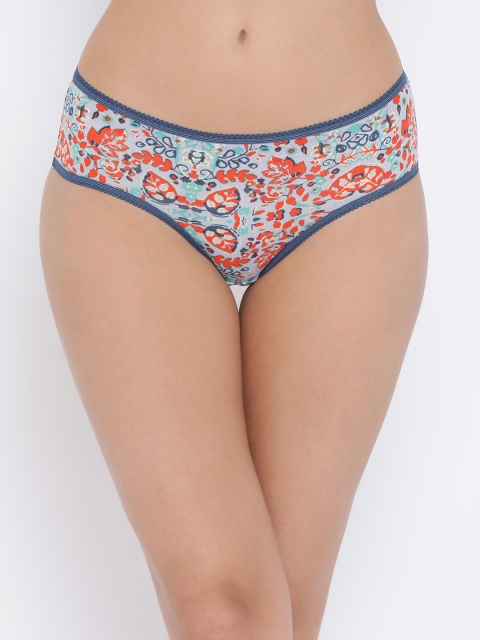 

Clovia Women Blue & Orange Printed Hipster Brief PN2956P03XL
