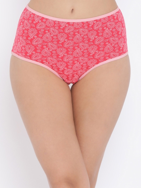 

Clovia Women Pink Printed Hipster Brief PN2970P14XL
