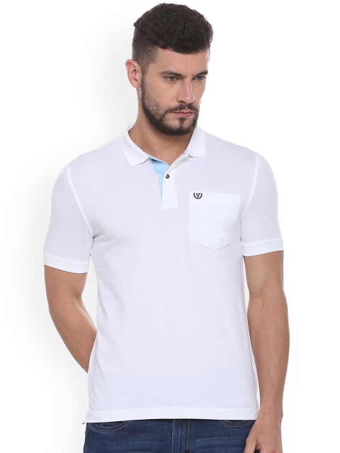 

Van Heusen Sport Men White Solid Polo Collar T-shirt