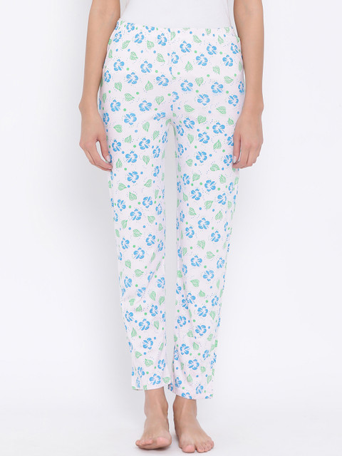 

Clovia Women Blue & White Printed Pyjamas LB0171P03XL