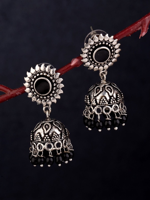 

Voylla Silver-Plated and Black Oxidised humka