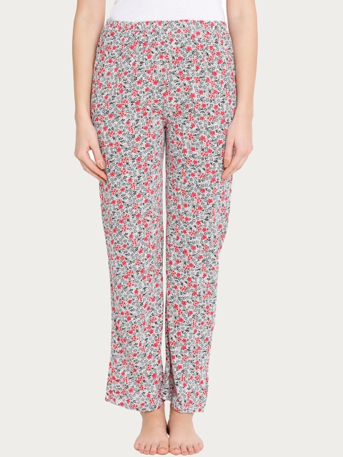 

Clovia Women Black & Pink Printed Pyjamas LB0165P13