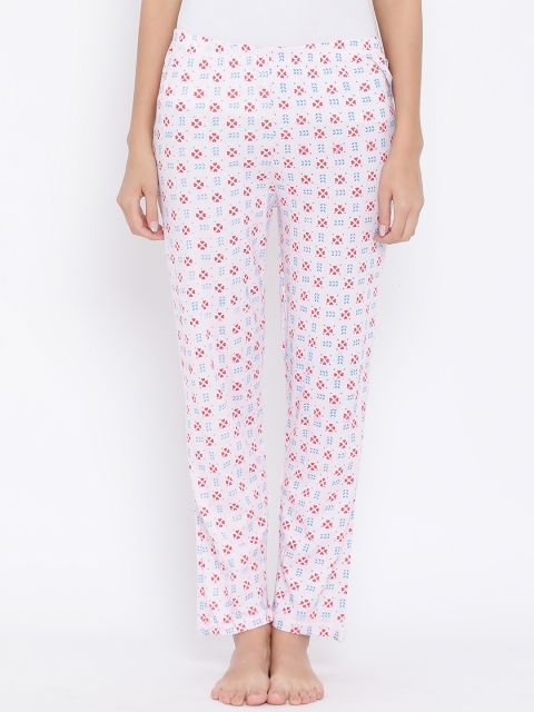 

Clovia Women Red & White Printed Pyjamas LB0171P04XL