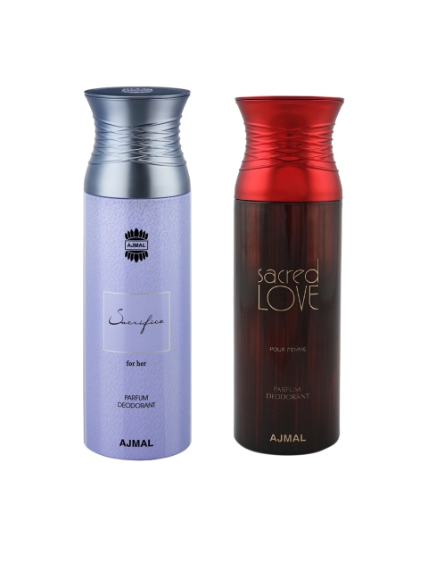 

Ajmal Women Sacrifice For Her & Sacred Love Set of 2 Deodrants, Purple