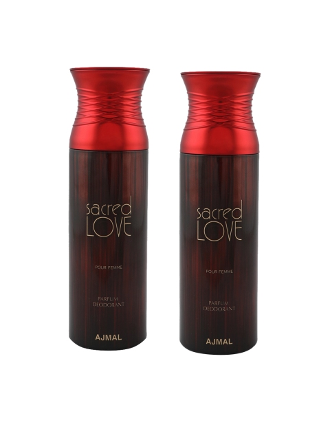 

Ajmal Women Sacred Love Set of 2 Deodorants 200ml each, Black