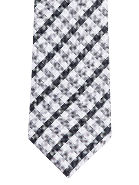 

Alvaro Castagnino Grey & Black Checked Broad Tie