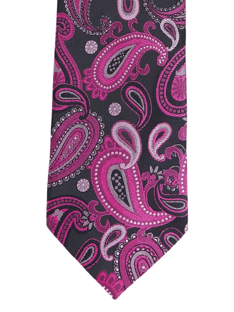 

Alvaro Castagnino Purple & Black Printed Broad Tie