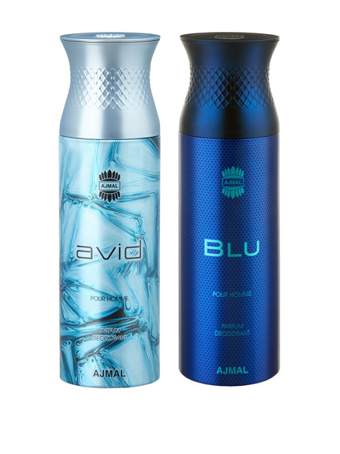 

Ajmal Men Avid & Blu Set of 2 Deodorants, Blue