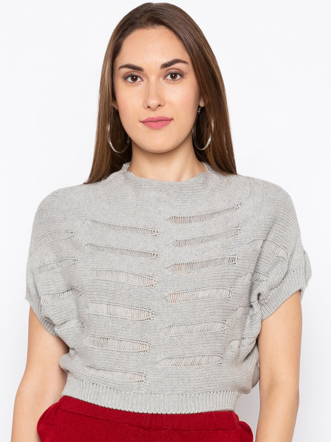 

Globus Women Grey Solid Pullover