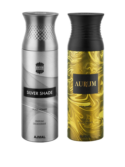 

Ajmal Unisex Set of Silver Shade & Aurum Deodorants 200 ml each