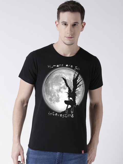 

ComicSense.xyz Men Black Printed Glow in Dark Tshirt