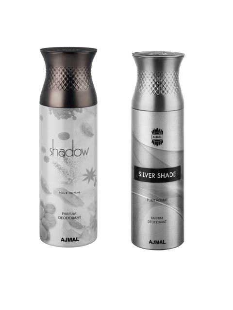 

Ajmal Men Shadow Homme & Silver Shade Set of 2 Deodrants, Grey
