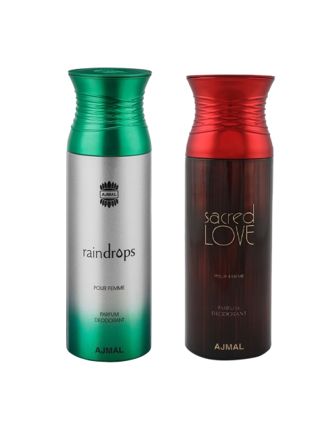 

Ajmal Women Pack Of 2 Deodorant Spray 200 ml, Green
