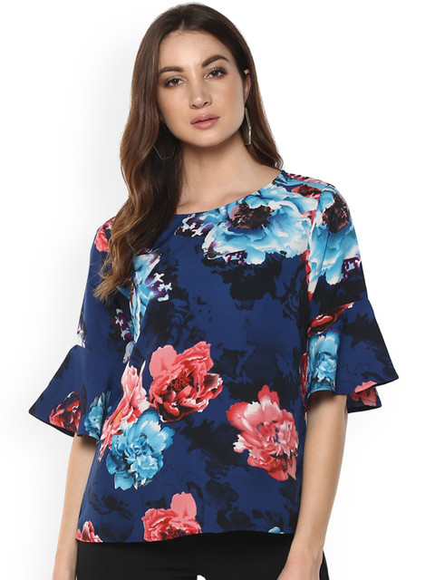 

Mayra Women Blue Printed Top