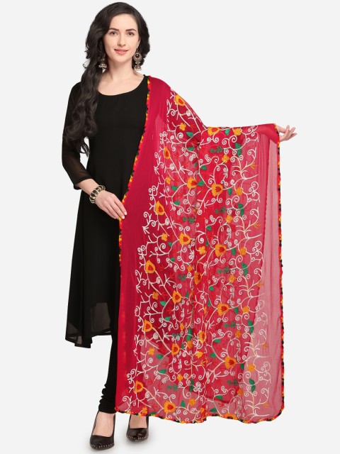 

mf Pink Embroidered Dupatta