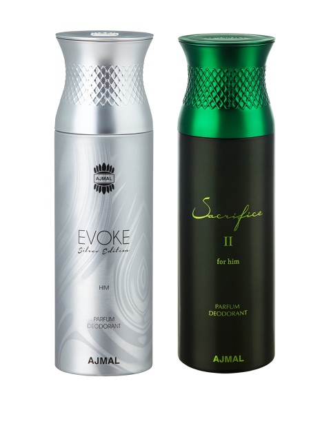 

Ajmal Men Set of 2 Deodorants 200 ml each, Black