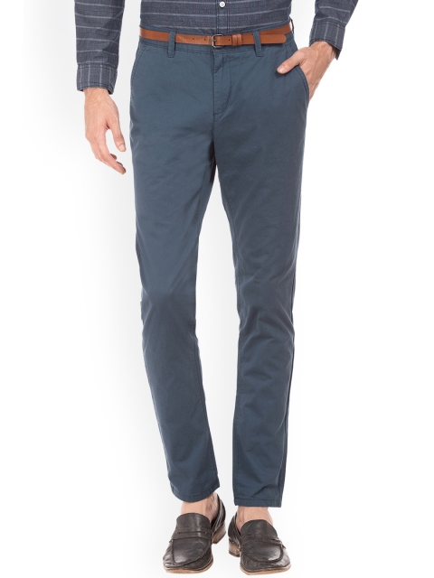 

Cherokee Men Blue Slim Fit Solid Regular Trousers
