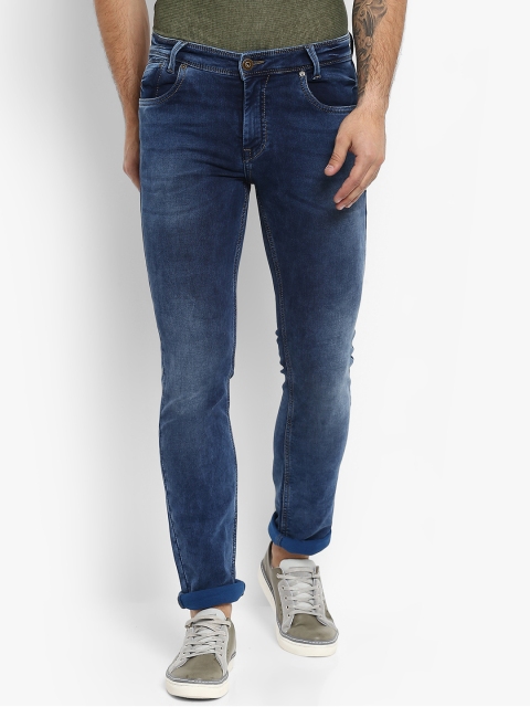 

Mufti Men Blue Regular Fit Mid-Rise Clean Look Stretchable Jeans