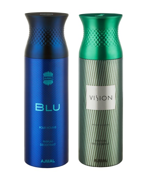 

Ajmal Men Set of 2 Deodorants 200 ml each, Blue