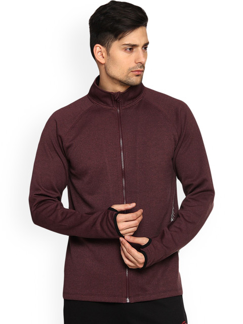 

PERF Men Burgundy Solid Sporty Jacket
