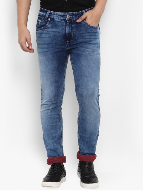 

Mufti Men Blue Skinny Fit Mid-Rise Clean Look Stretchable Jeans