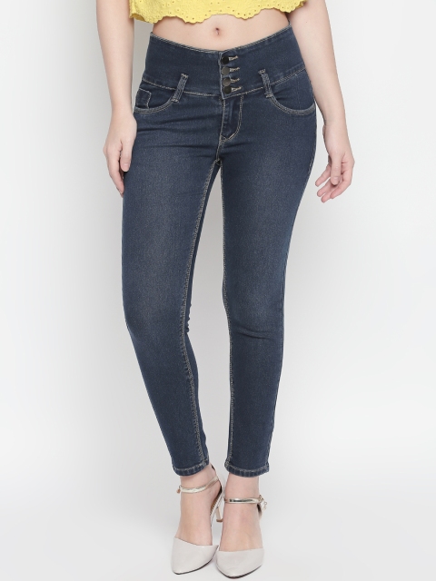 

PURPLE WATER Women Blue Slim Fit High-Rise Clean Look Stretchable Jeans