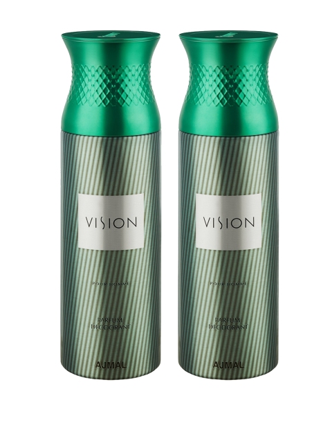 

Ajmal Men Vision & Vision Pack of 2 Deodorants, Green