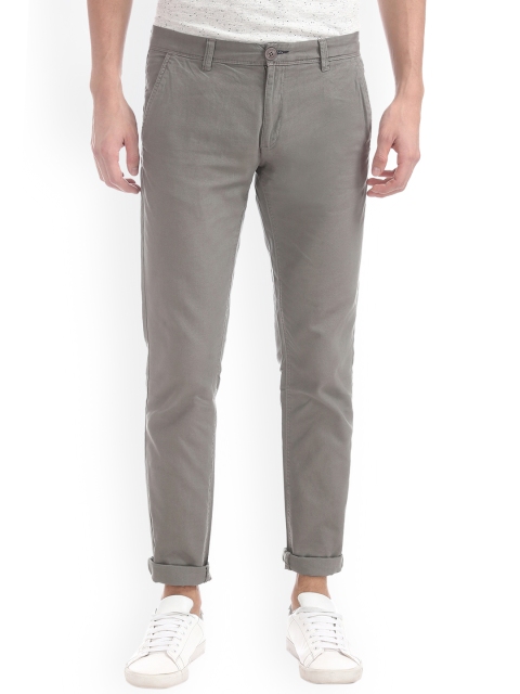 

Cherokee Men Grey Regular Fit Solid Regular Trousers