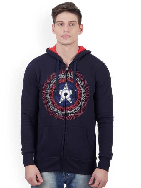 

Free Authority Captain America featured Blue Hoodie for Men, Navy blue