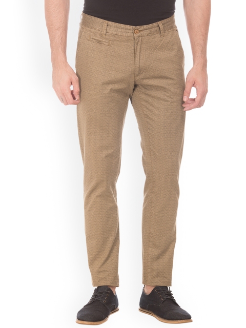 

Cherokee Men Brown Slim Fit Printed Regular Trousers