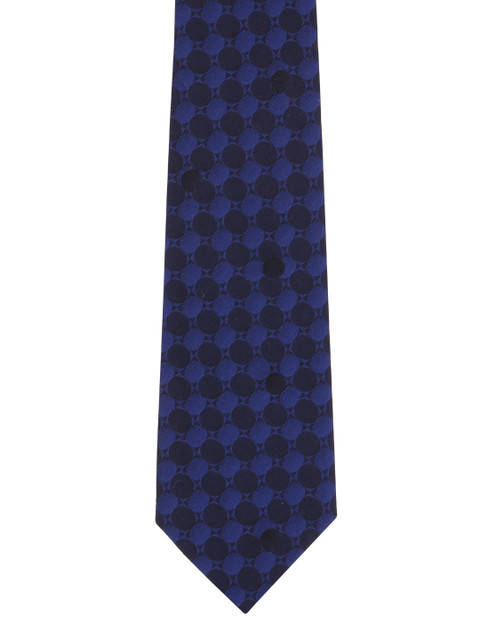 

Blacksmith Navy Blue & Black Woven Design Broad Tie