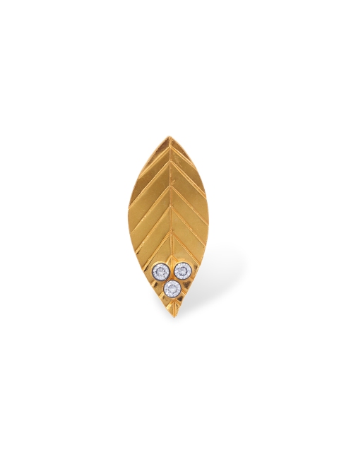 

AccessHer Women Gold-Toned Leaf Shaped Finger Ring