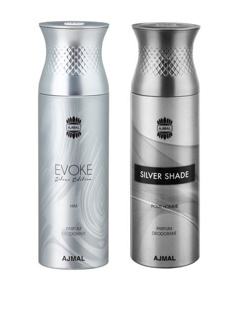 

Ajmal Men EvokeSilverHim & SilverShade Pack of 2 Deodorants, Silver