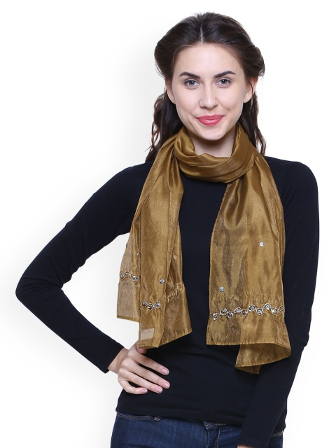 

Anekaant Women Green Solid Stole