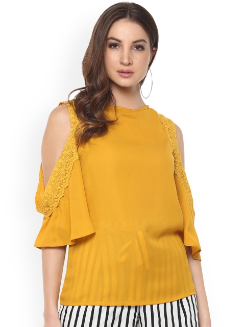 

Mayra Women Yellow Solid Top