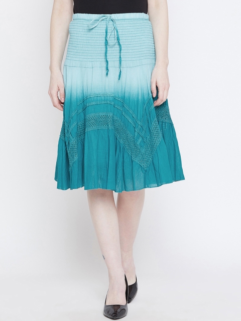 

Camey Women Blue Solid Fit & Flare Skirt