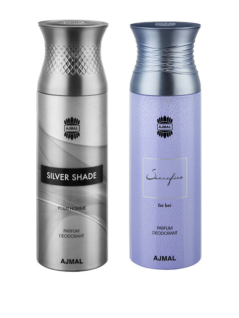 

Ajmal Unisex Pack Of 2 Deodorants, Silver