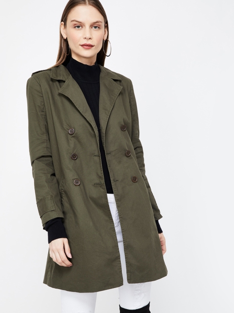 

Bossini Women Olive Green Solid Jacket