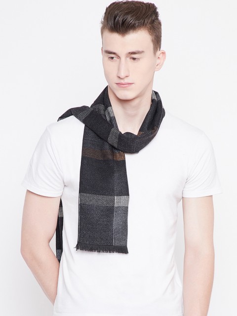 

Alvaro Castagnino Men Grey Checked Muffler