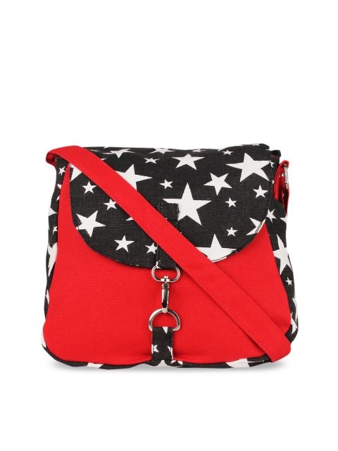 

Vivinkaa Women Red & Black Printed Sling Bag